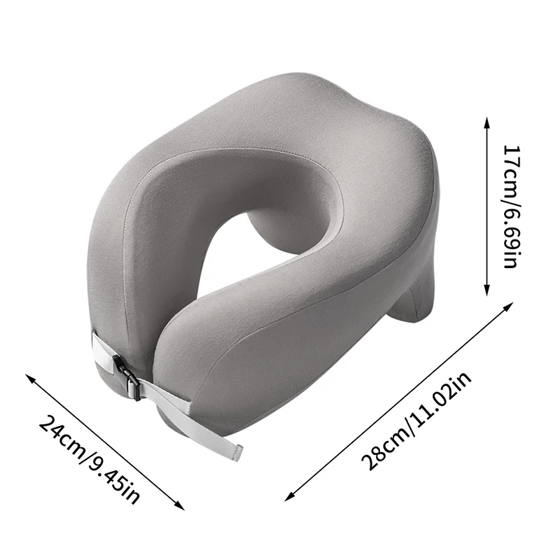 Almohada de viaje en forma de U de espuma de memoria pura, almohada Cervical para avión, oficina, siesta, vuelo, dormir, cabeza, soporte para el cuello