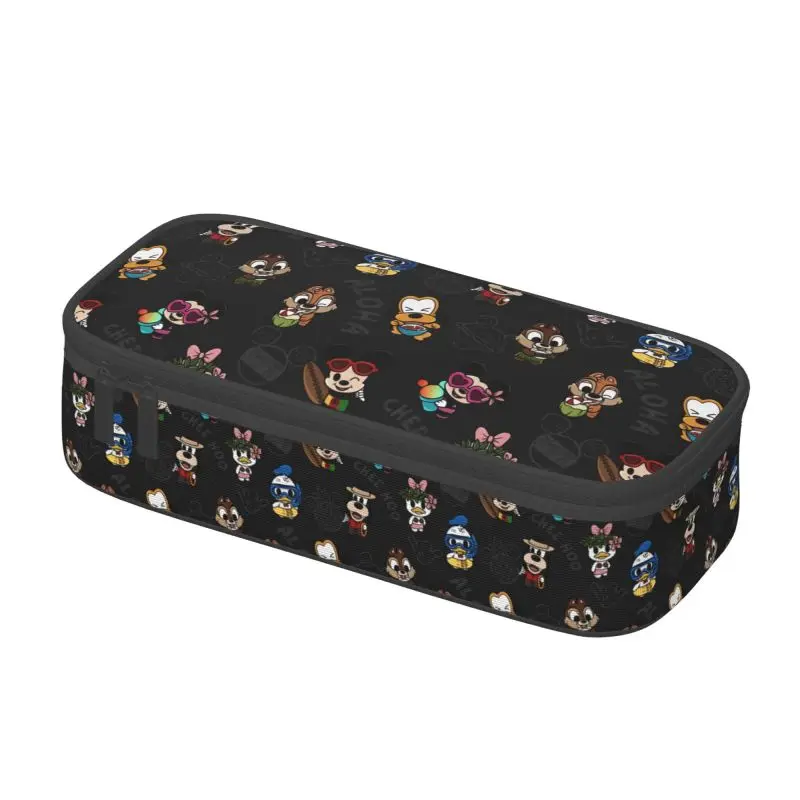 Custom Mickey Mouse Pencil Cases for Boy Girl Large Storage Donald Duck Anime Pen Box Bag Stationery