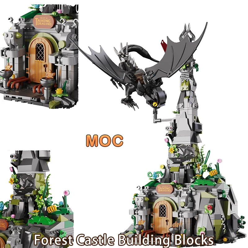 

Серия фильмов, замок лесных животных, MOC, строительный блок, мелкие частицы, собранные сцены, кирпичи, детские украшения «сделай сам», игрушки, подарки