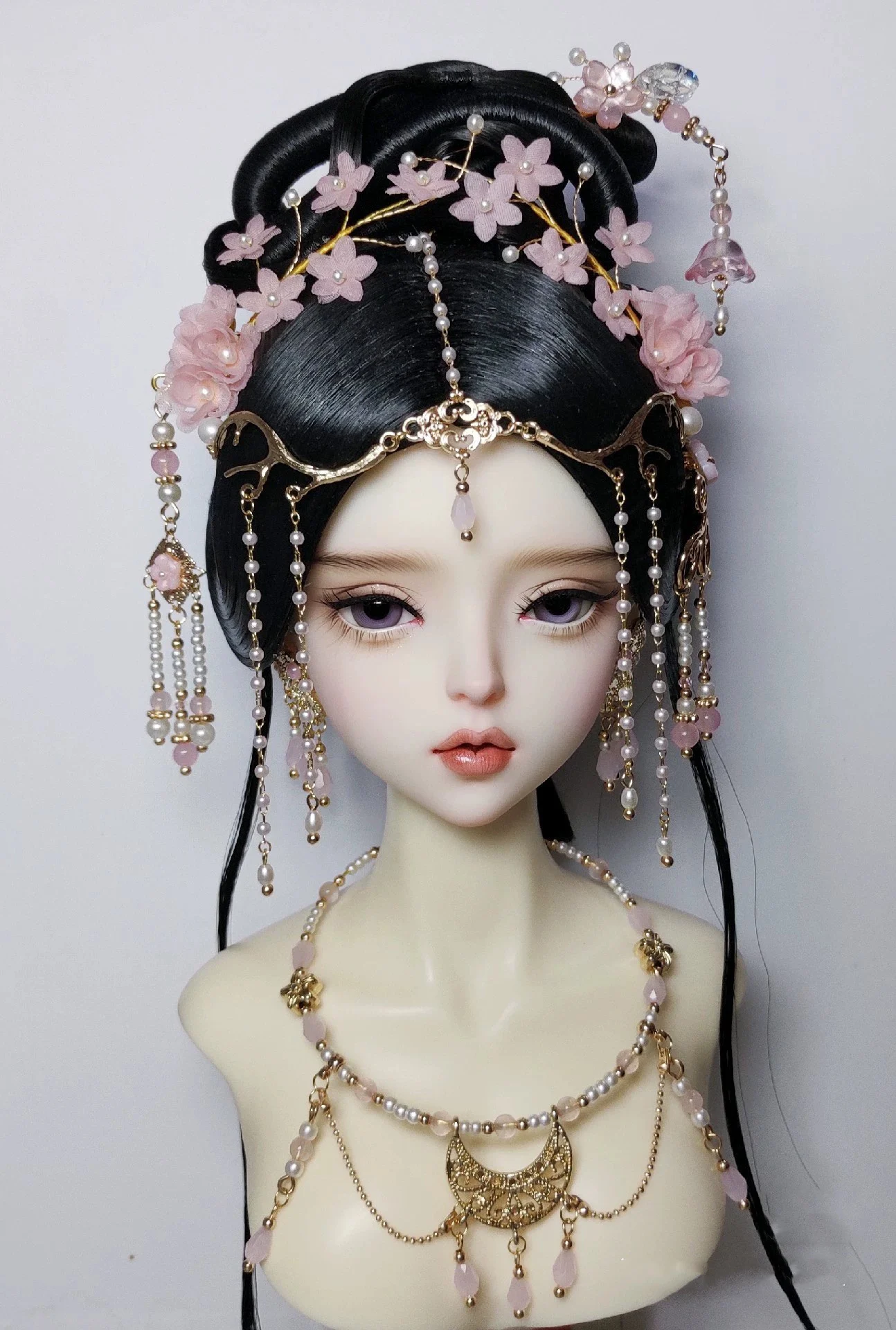 1/4 1/3 BJD Hairpin Fairy Wig Headwear Set Ancient Costume Hanfu Doll Hair Accessories Hair Crown For BJD/SD MSD SD13 Girl C2047