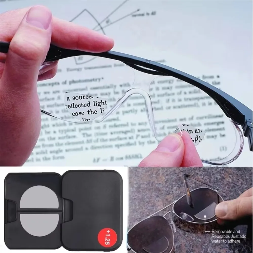 1Pairs Silicone Bifocal Reading Lens Anti Blue Light Eye Protection Magnifying Reading Glasses Reusable Magnification