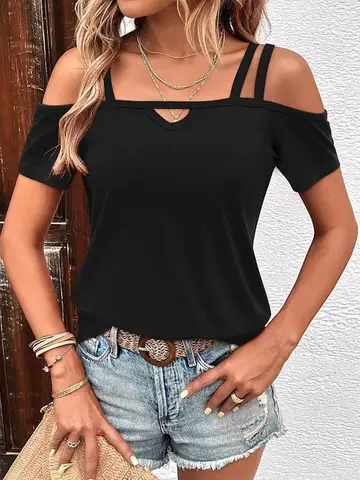 8 best sales कोल्ड शोल्डर टॉप - №4