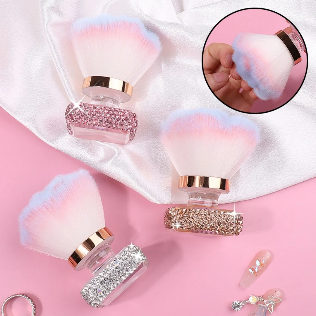 Stempelnagelborstel, stofborstel, poederblusherborstel, reinigingsborstel voor het trimmen van stof, multifunctionele make-upborstel en schoonheidstool