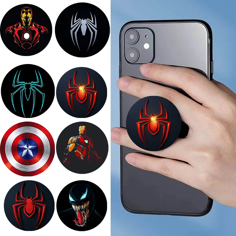 The Aveng spider Phone Socket Folding Phone Holder Stand Phones Grip Mobile Phone Accessories Soporte Movil For iPhone 15