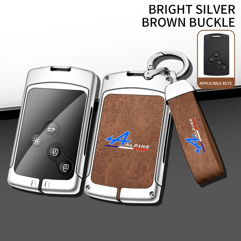 

Zinc Alloy Car Remote Key Case Cover Shell Bag Holder Protector For Alpine For Kadjar Twingo Megane Scenic Smart Key Accessories