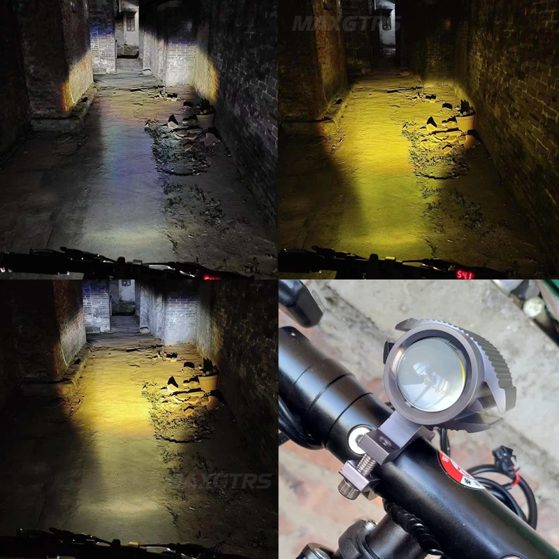 Tricolore 15W Auto luce del Lavoro del LED Del Faro 15W 1500Lm Della Bici Del Motociclo Nebbia DRL Luce del Punto del Riflettore FAI DA TE Scooter