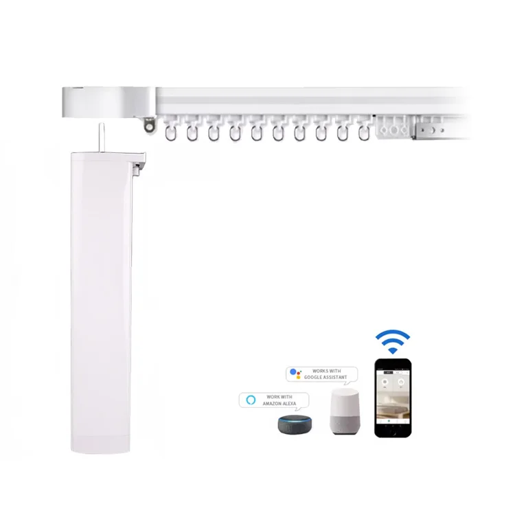 

P82-Tuya Wi-Fi 1,2 Нм моторизованная система трека для штор, электродвигатель для штор Smart Tuya Homekit Google Assistant, управление через приложение