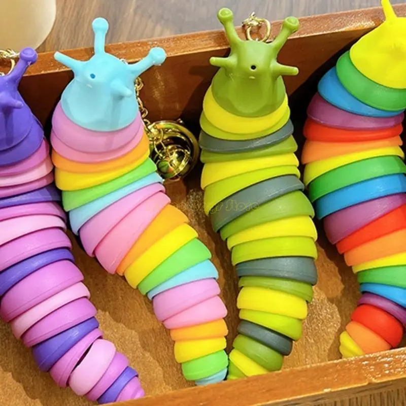 X90D Pingente Bolsa Animal Cartoon com Caterpillars Keychain Presente