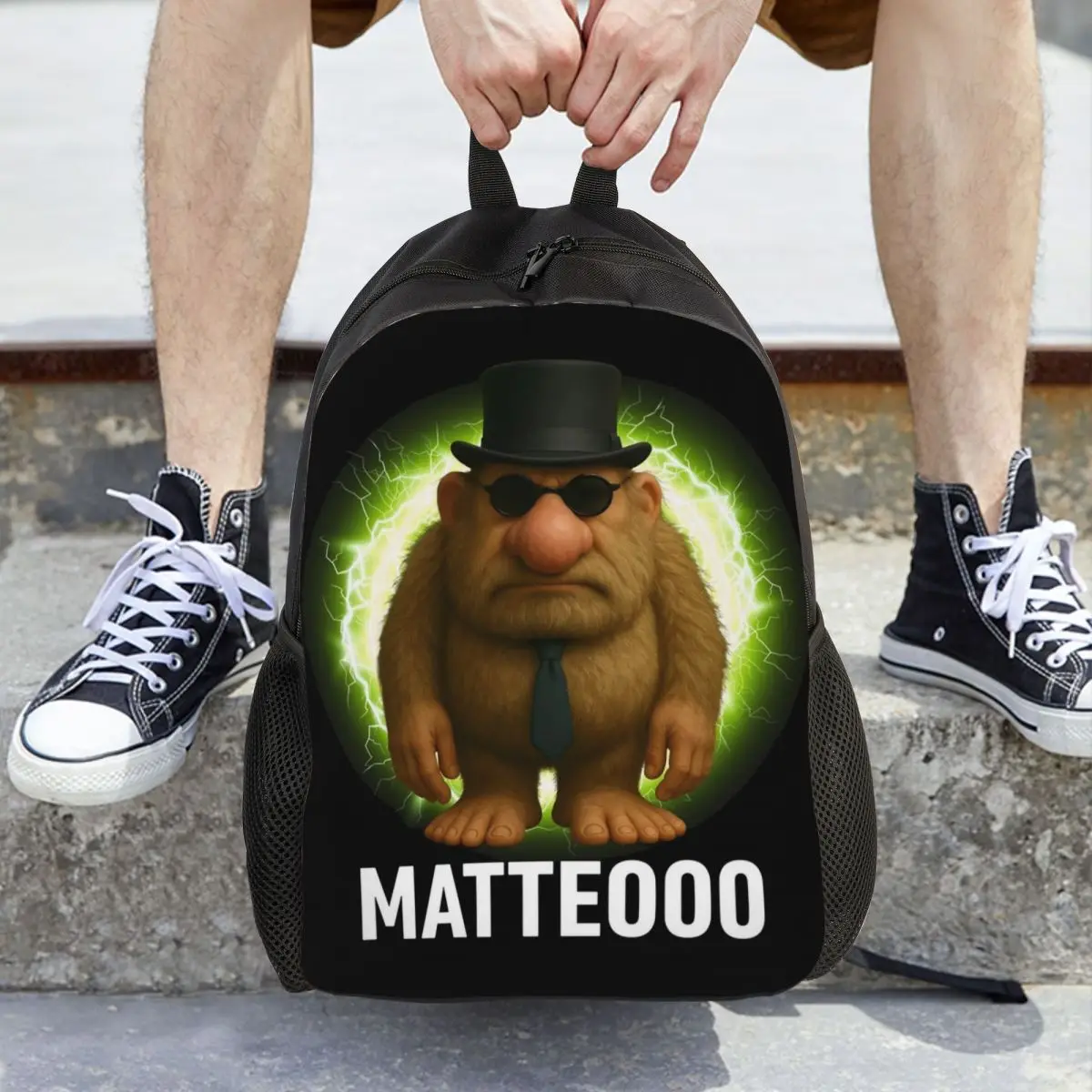 Mochila Matteo italiana Brainrot Mateo Brainrot Mateooo para hombre, mochila de negocios para escuela secundaria, bolsas de lona para ordenador portátil, regalo