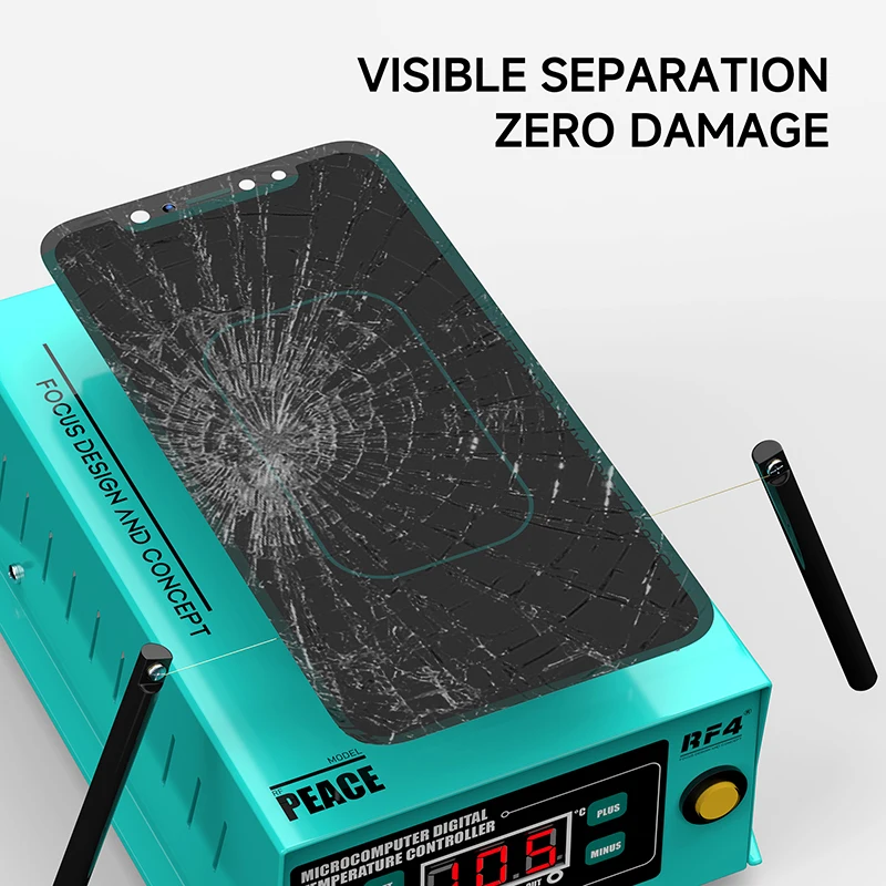 RF4 RF-PSP1 Separator Suction Pad Zero Vacuum Loss Fast Even Heating for Flat Curved LCD Screen Repair Glass Removal Tool
