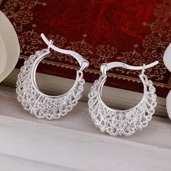 Boucles d'oreilles en argent 925 pur pour femmes, bijoux de fiançailles, noble, belle mode, solide, de fête