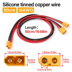 High Quality XT60 Battery Connector Male/Female Cable Dual Extension Y Splitter 3-Way Silicone Wire for Scooter Solar Panels