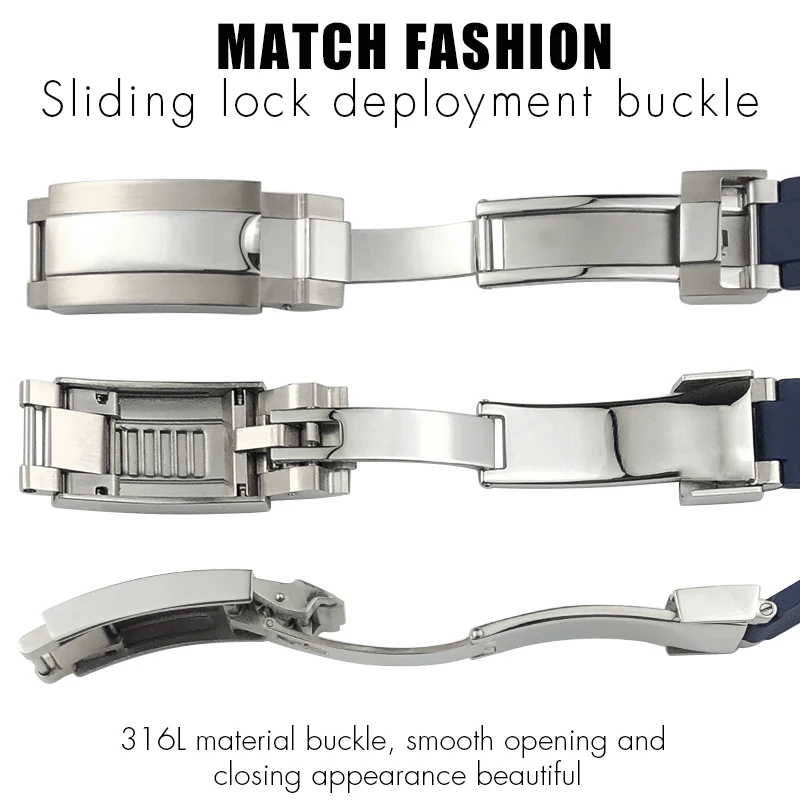 Metal Curved End 20mm 21mm Watchbands Special for Rolex Datejust 41mm 126334 m126300 Watch Strap Link Accessories Tools Men