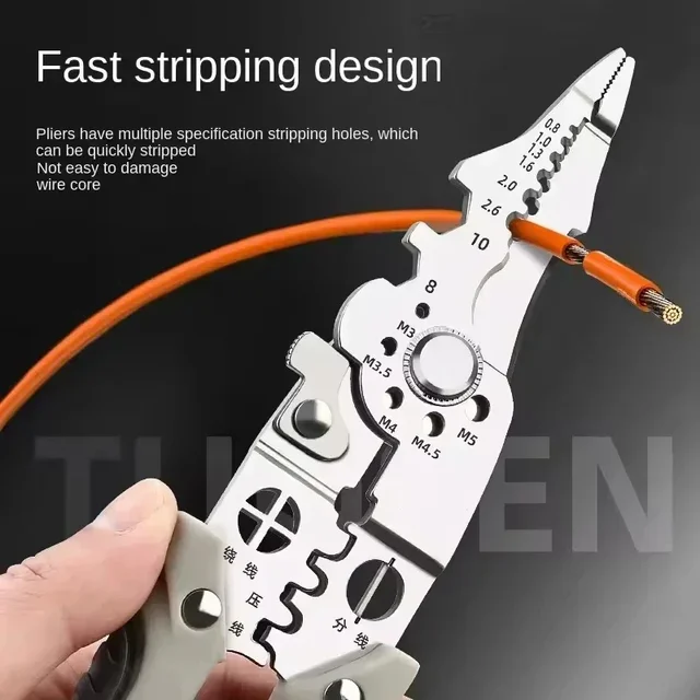 Multi Functional Electrician Pliers For Wire Splitting And Stripping Specialized For Electricians 4 Multi Functional Electrician Pliers For Wire Splitting And Stripping Specialized For Electricians 4