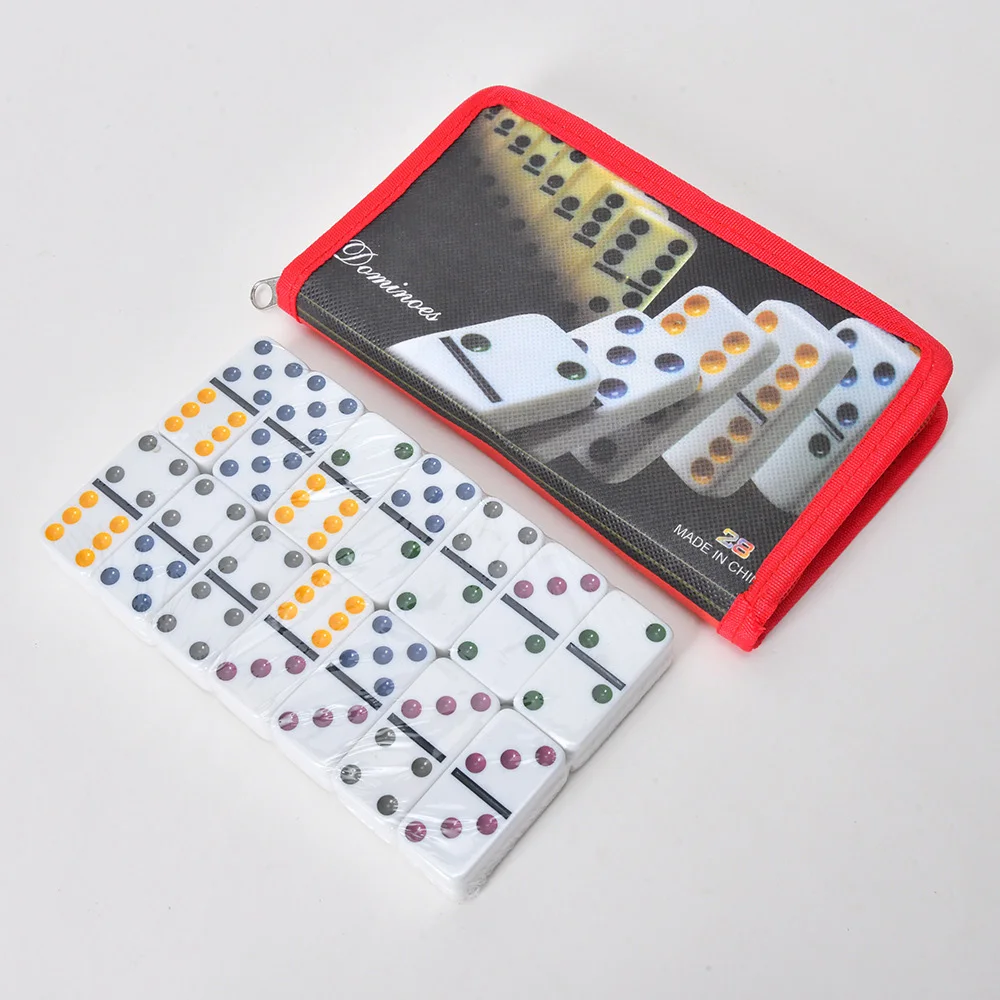 

28pcs Dominoes Set with Storage Bag Fun Table Game Domino Toy Children's Puzzle Toy Gift for Entertainment, Leisure, Travel