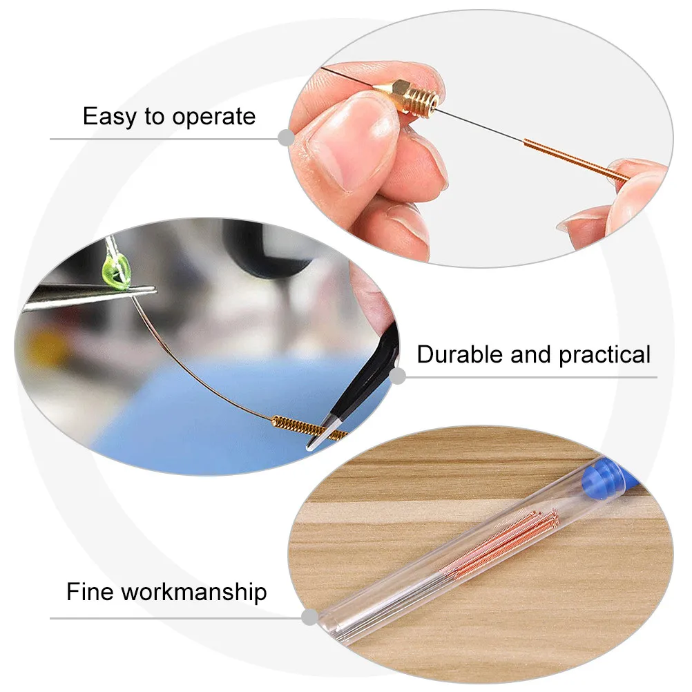 20Pcs Sturdy Flexible Printer Cleaning Needles Stainless Steel Nozzle Cleaner for 3D Printers Radiator Maintenance Tool