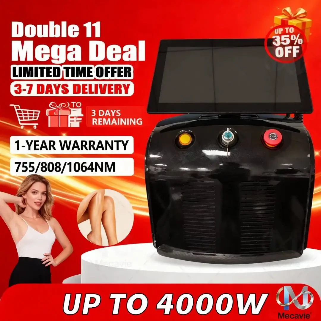 2026 المهنية 4000 واط الجليد التبريد ديود جهاز إزالة الشعر بالليزر 4 أطوال موجية 808nm 940nm 1064nm 755nm غير مؤلم دائم CE #2