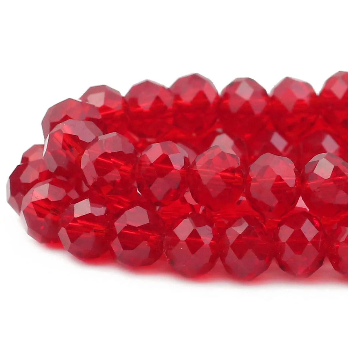 AB Farbe Rot Facettierte Kristall Glas Perlen Flache Runde Spacer Lose Perlen 3/4/6/8mm Für Diy Schmuck Machen Armbänder Handwerk Liefert