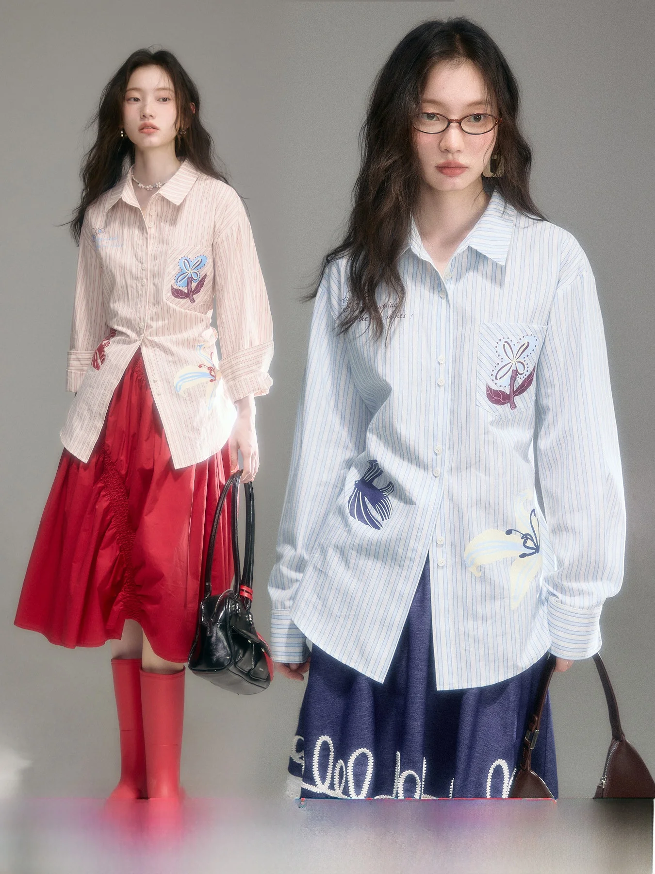 

Оригинальный дизайн, рубашка с длинным рукавом, с принтом в полоску, повседневная, женская, свободного кроя, хлопковая, удобная для поездок на работу