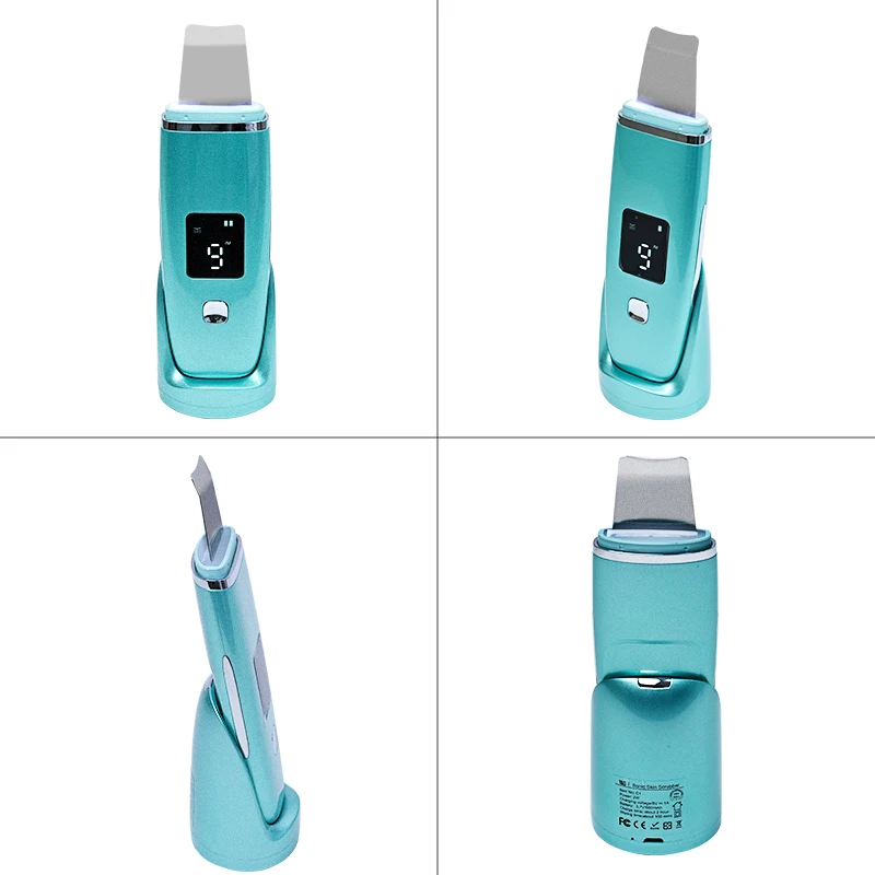 Green Ultrasonic Cleansing Brush Blackhead Remover Deep Cleansing Exfoliator Facial Lifting Device For Face Slimming Beauty USB