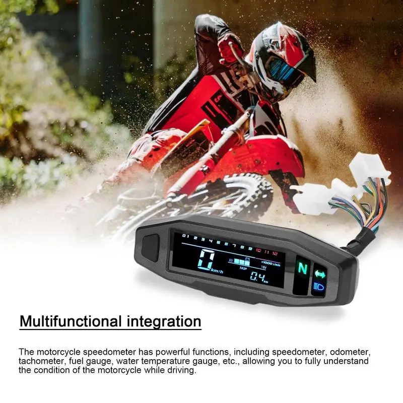 Motorcycle Digital Tachometer Universal Motorcycle Inductive Tachometer Gauge Inductive Resettable Tach Hour Meter For Bikes