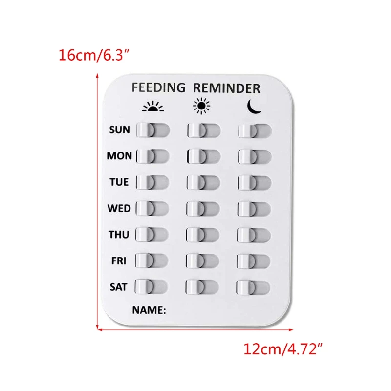 N7MD Dog Feeding Reminder Mountable Device Magnets on Back Slide to Green After Feeding Pet to Prevent Over-Feeding