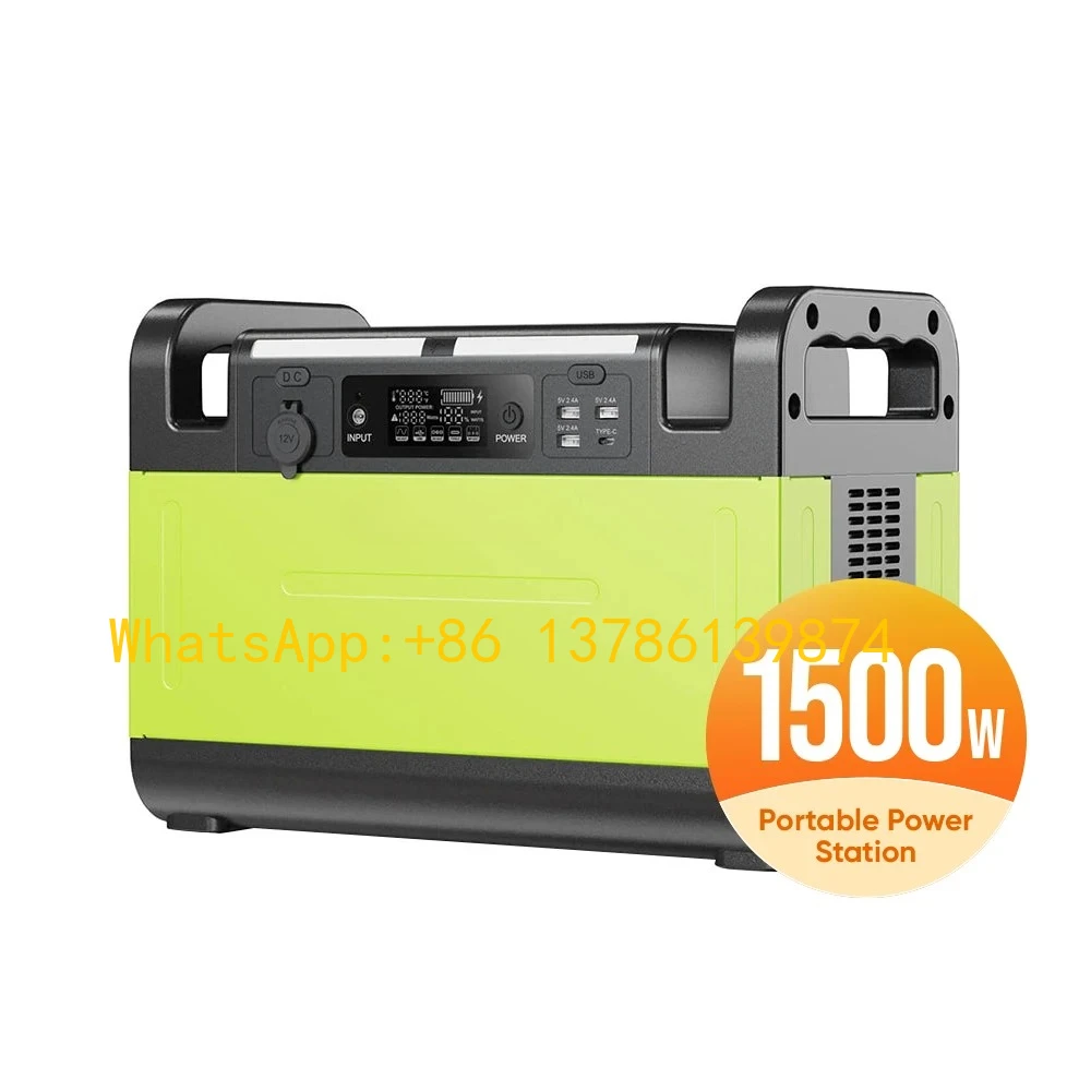 

Outdoor Camping Por Power Station 1000W 1500W 2000W AC 110V 220V Solar Generator Por Power Source