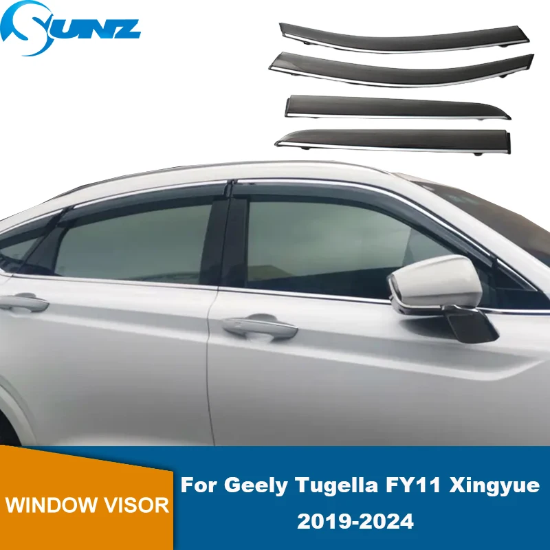 Side Window Protector For Geely Tugella FY11 Xingyue 2019 2020 2021 2022 2023 2024 Weathershield Sun Rain Guard Window Visor