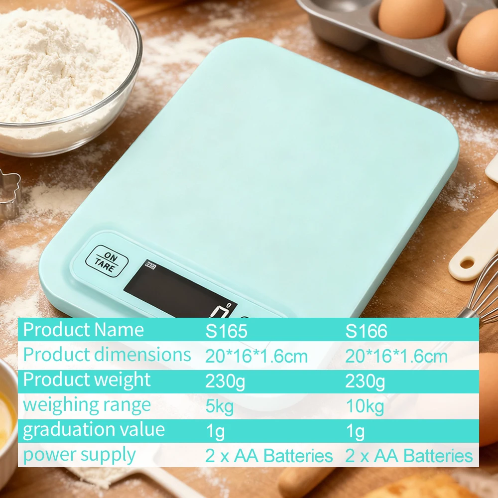 5kg/1g 10kg/1g Digital Kitchen Scale LED Display Electronic Scales Small Kitchen Scale for Kitchen Food Baking 7 Units