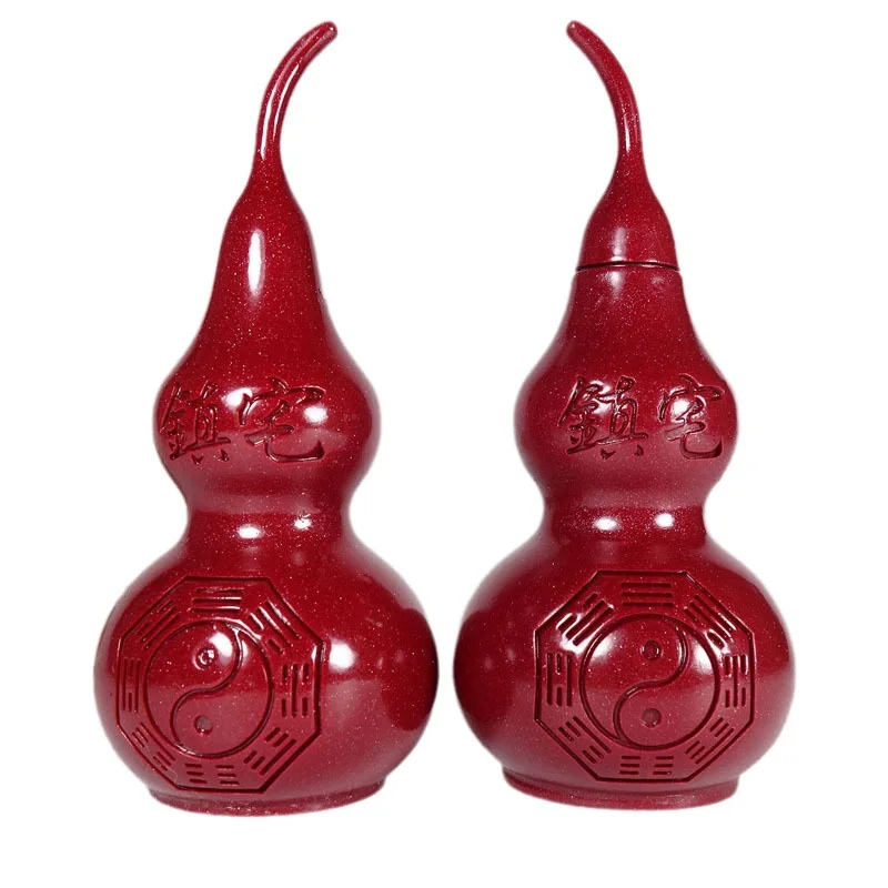 Vermilion gourd ornaments, large living room, office desktop, foyer ornaments