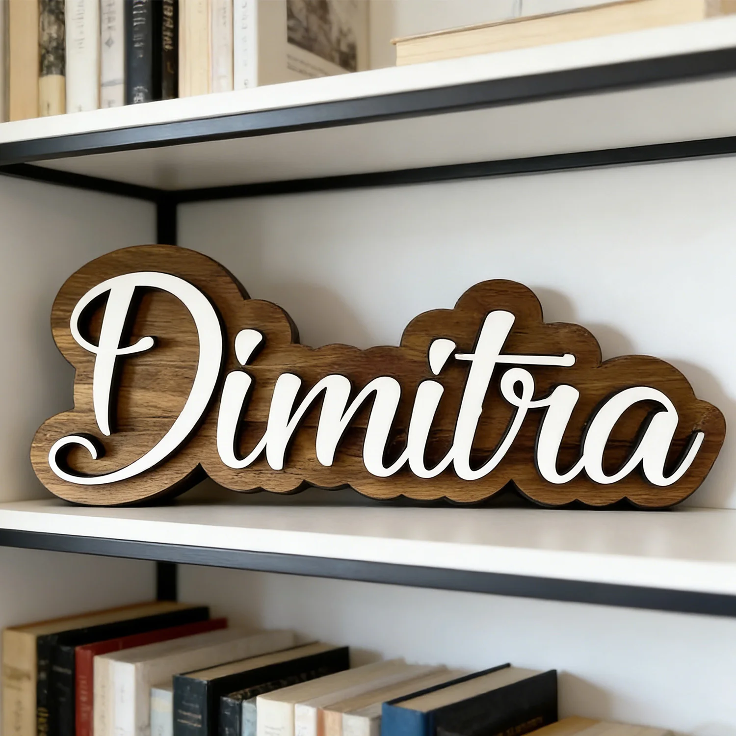 1pc Custom Wooden Name Tag Decoration, Customized Content, Suitable for Children's Rooms, Living Rooms, Entrance Decoration
