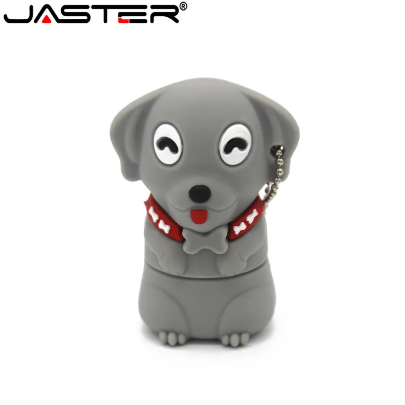 JASTER Cute Dog USB Flash Drives 64GB Cartoon Pen Drive 32GB Creative Gifts for Children Memory Stick 16GB Free Key Chain U disk