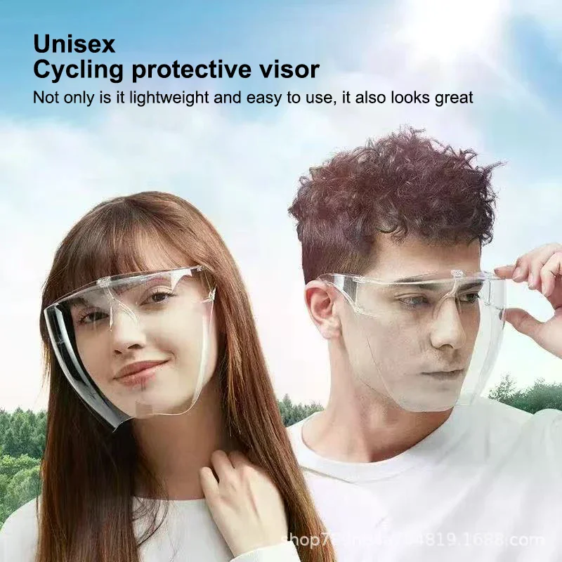 Anti-fog Anti-splash Protective Mask Full Face Covered Safety Sunglasses Protective Faceshield Glasses Sunglasses Transparent