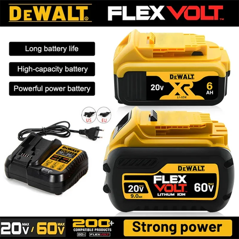 

20V 60V for DEWALT screwdriver battery for dewalt dcf850 dcf887 dcf922 DCB182 DCB205-2 DCB206-2 power tool battery & charger