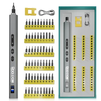 Electric Screwdriver Set 26/62-In-1 with LED Lighting TYPE-C USB Cordless Mini Screwdriver Electric Screwdriver 2 Gear Torque