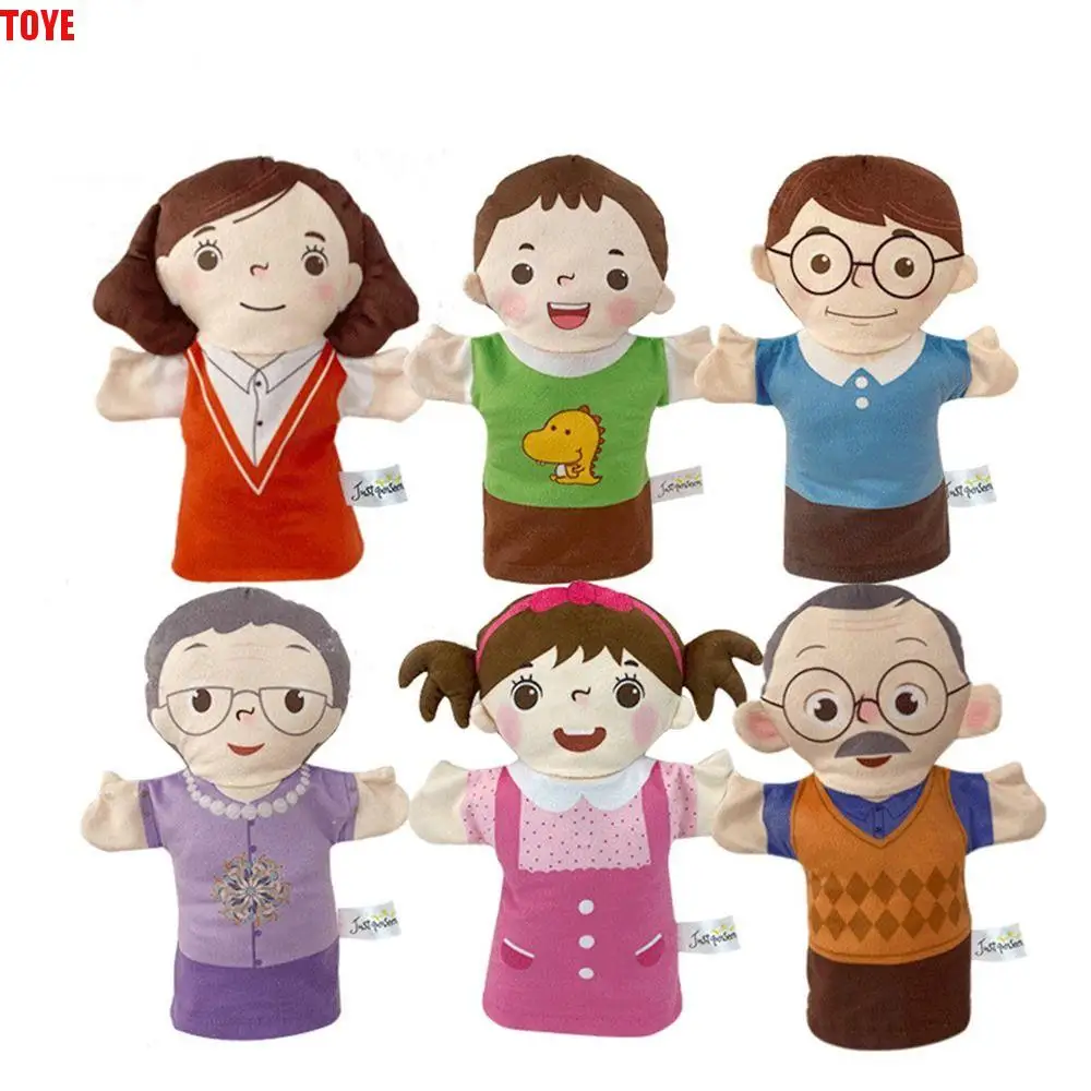 Baby Toys Parent-Child Children's Hand Puppet Grandparents Parents Family Member Puppet Daughter Son Doll Toys Educational Toy