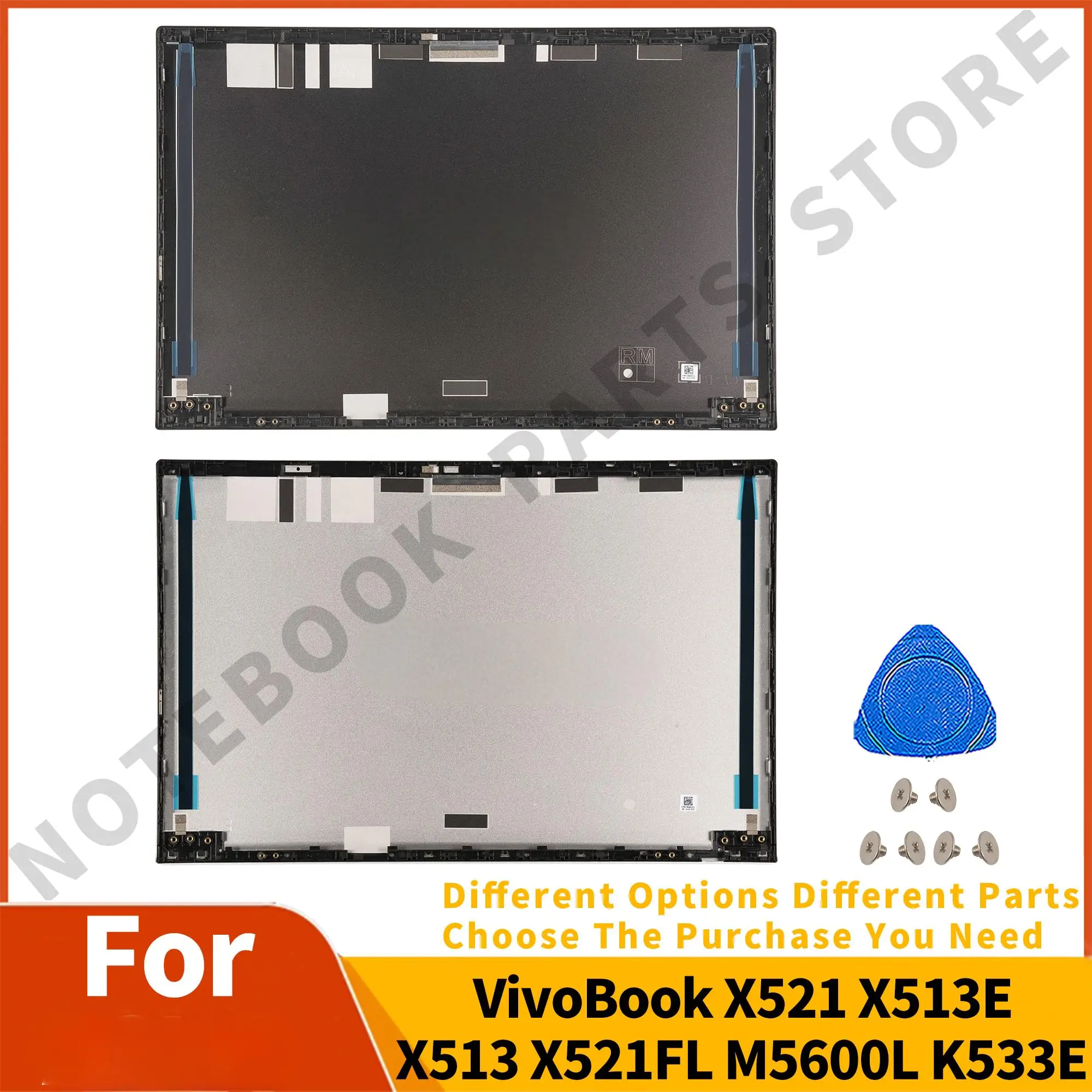 

Metal Back Cover For VivoBook X521 X513E X513 X521FL S533J M533E M5600L K533E Rear Top Lid 13N1-BAA0211