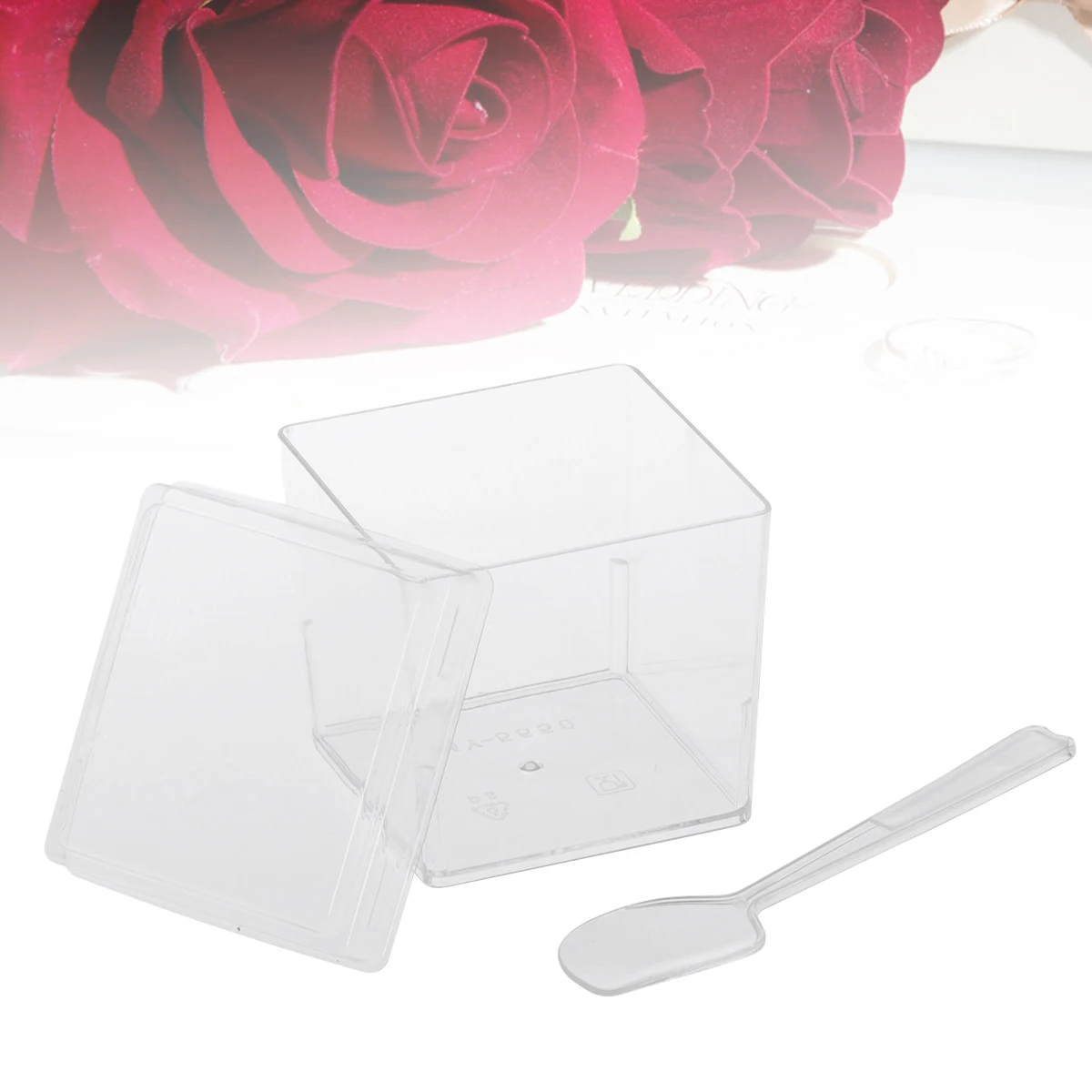 

20 Sets Jelly Cup Catering Supplies Appetizer Parfait Glass Tasting Mini Dessert with Cover