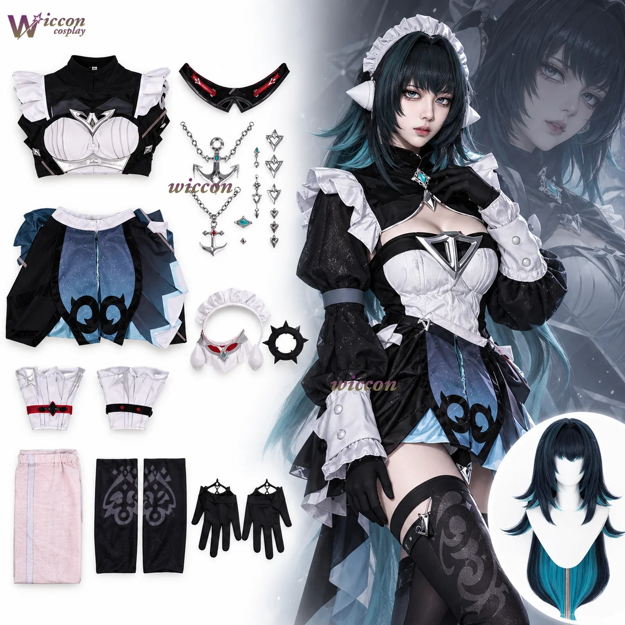 Costume de Danica de NebulaCloak, tenue de Snezhnaya, servante royale, leader, costume de jeu d'anime, tenue de fête, jeu de rôle, Halloween, Genshin Impact
