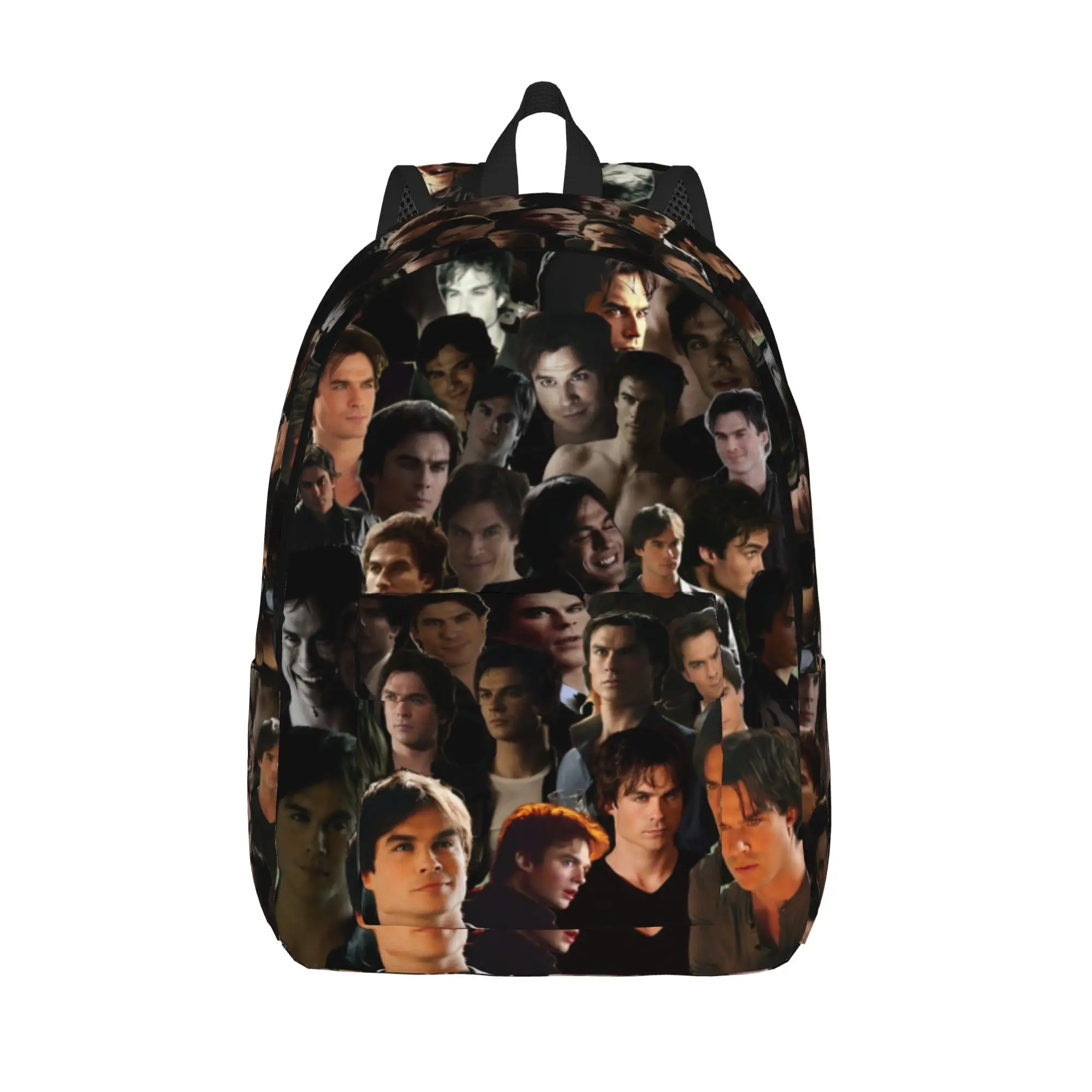 The Vampire Diaries Damon Salvatore Casual Backpack Gift School Hiking Travel TV Series Daypack Men Women Laptop Shoulder Bag