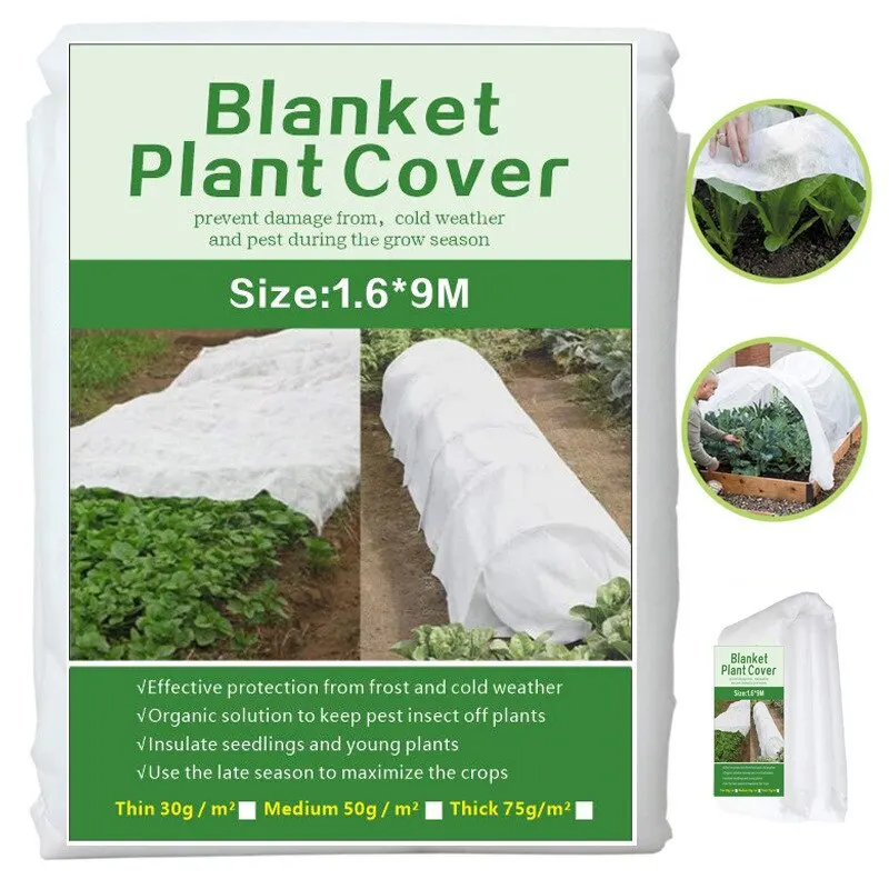 1pc 1.6X9M Garden Vegetable Insect Net Cover Garden Fabric Plant Cover for Winter Frost Protection Sun Pest Protection