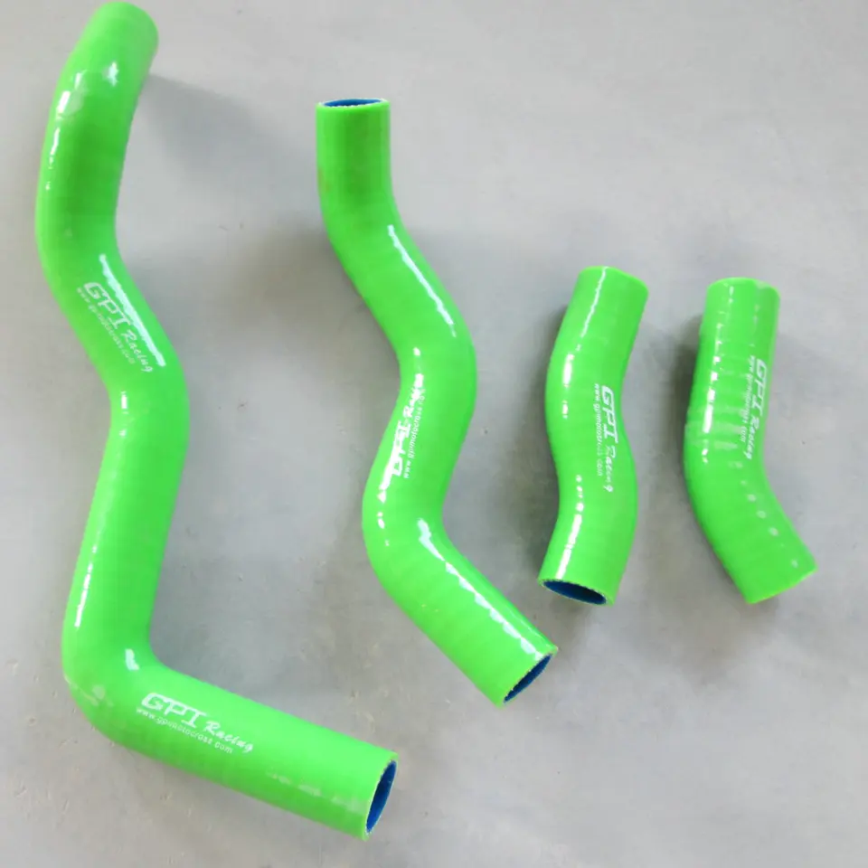 Green Silicone Radiator Coolant Hose Kit For Kawasaki KLX250 & KLX250S 1993-2015 – 4.5mm Wall, Nylon Reinforced, 1-Year Warranty
