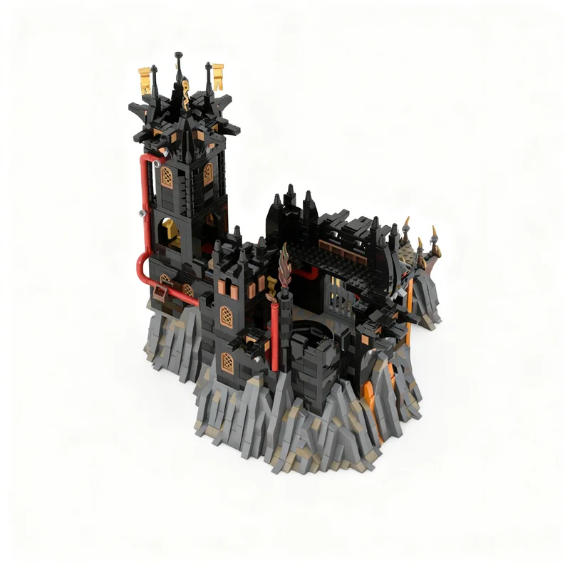 3262pcs MOC Black Dragon's Fortress Castle Model Toy Building Blocks Construction Christmas Gifts Education Creative DIY Idea