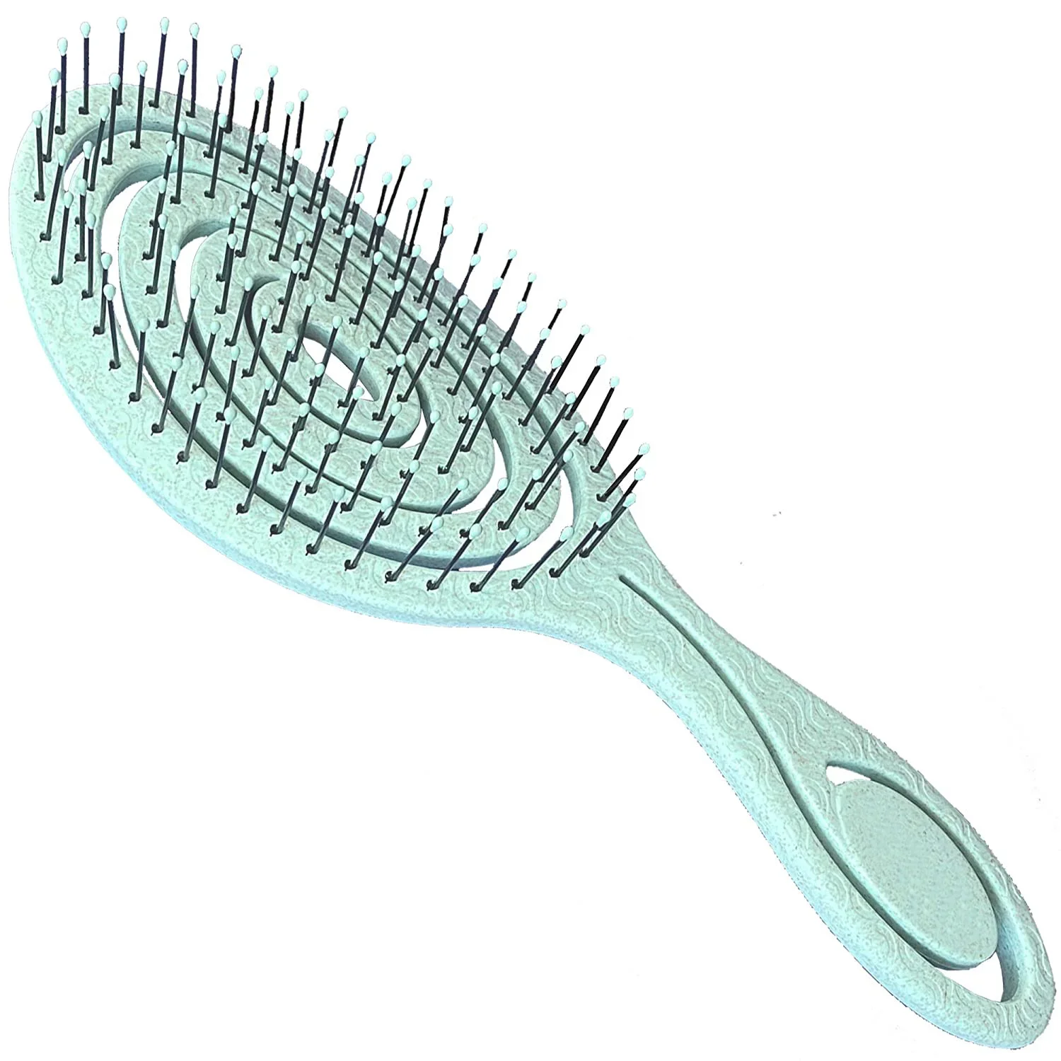 Mint Green Biodegradable Detangling Hairbrush Soft Vent Wet Lightly Pull No harm Hair Eco Friendly Antistatic Massage Hair Brush