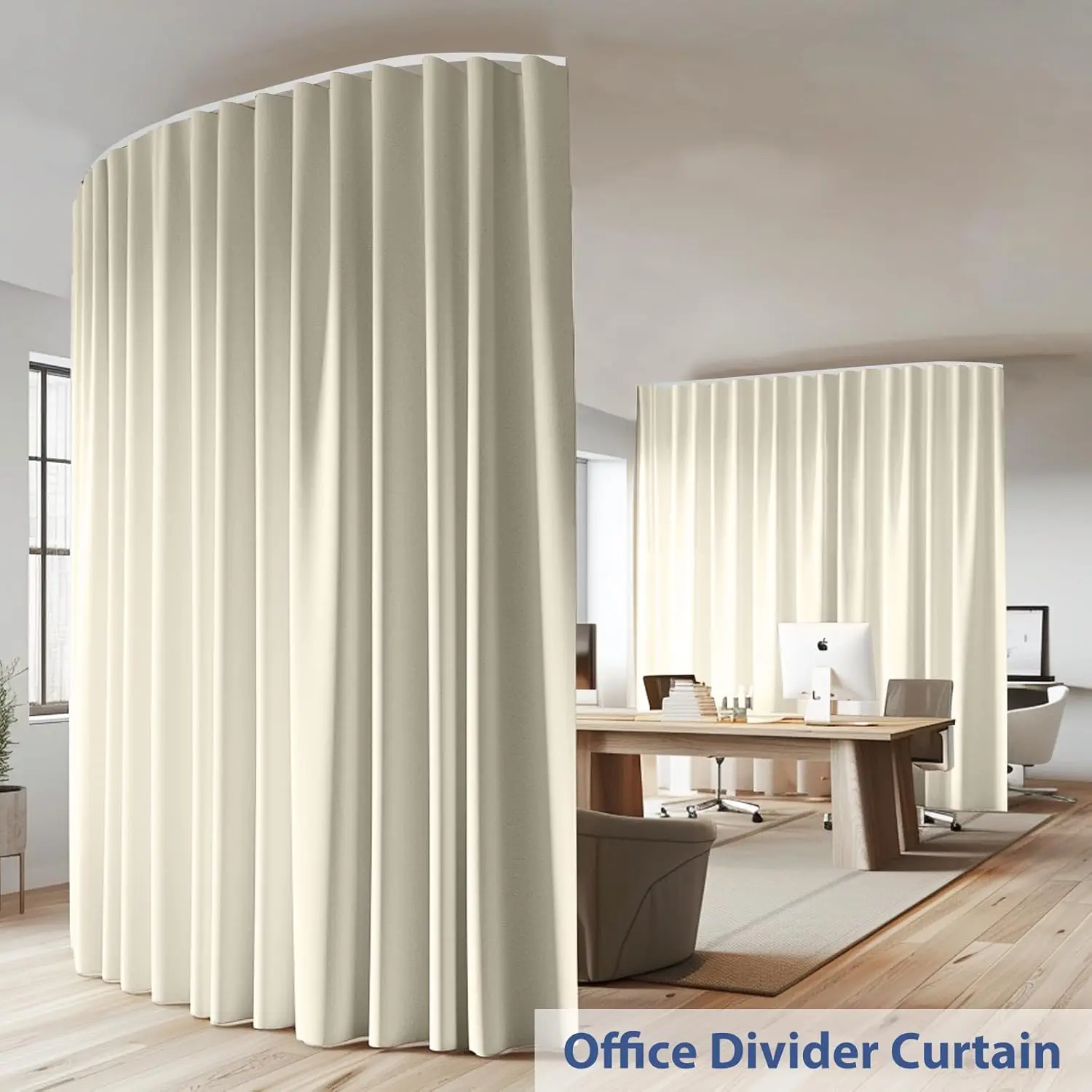 Room Divider Ceiling Mounted Curtains Track Sets Extra Wide Blackout Curtain Flexible Tracks For Bedroom Privacy Partition