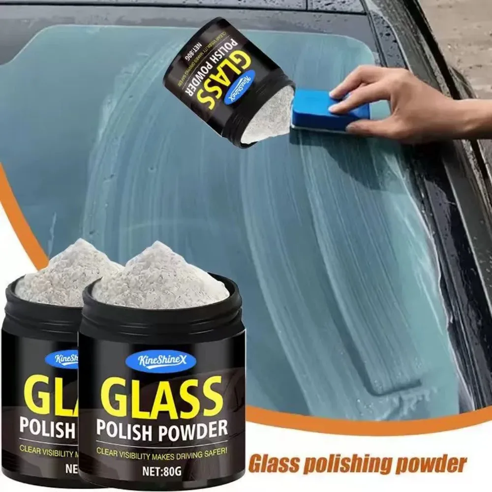Car Glass Polishing Powder Auto Glass Polishing Window Windshield Repair Scratch Remover Surface Brightness Restored Clarify