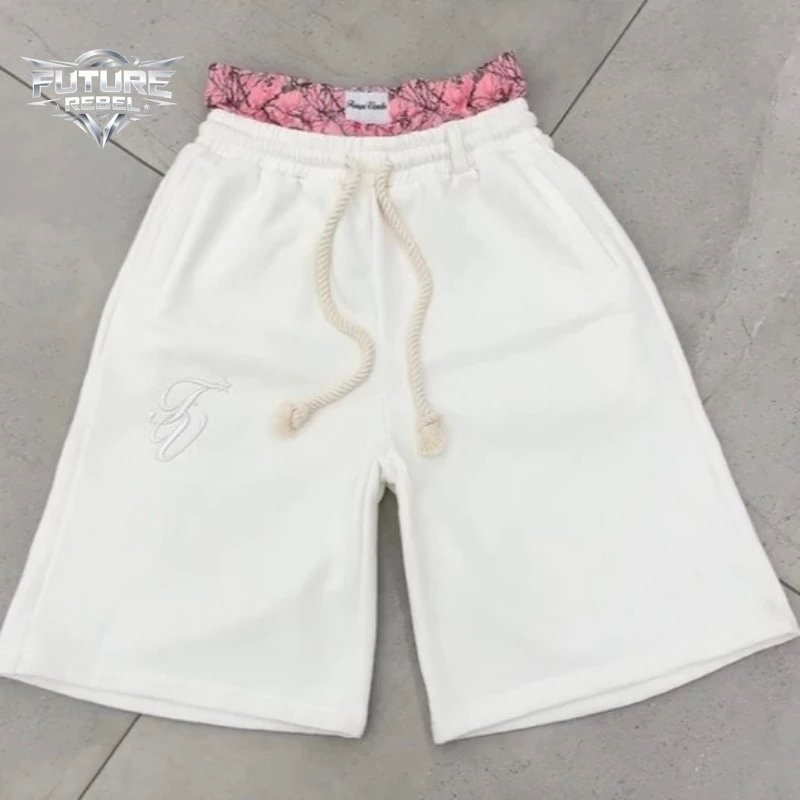 

Mens Shorts Harajuku European Streetwear Double Waist Fold Design Shorts Loose Fit Summer Casual Couple Unisex Fashion Trend New