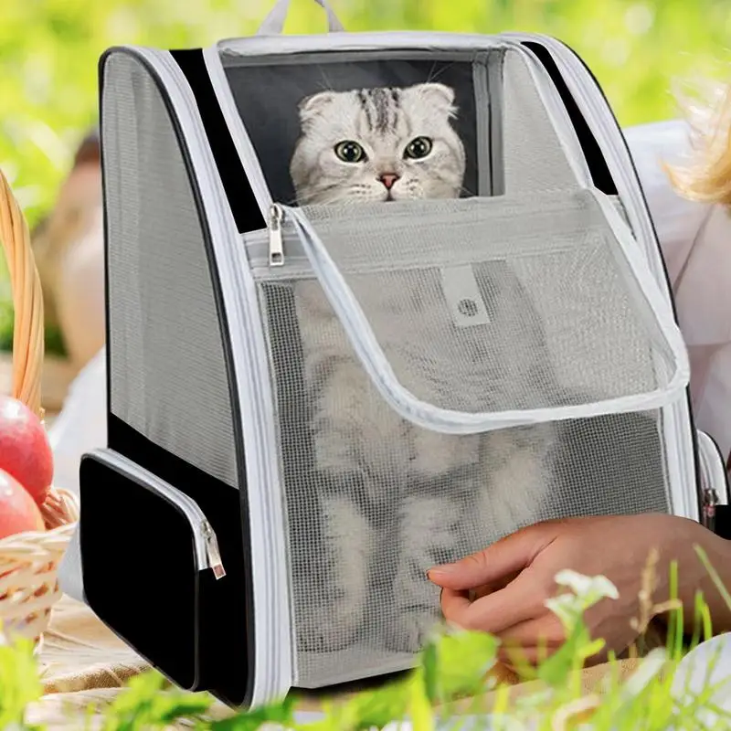 

Cat Backpack Pet Backpack with Large-Caliber Portable Pet Supplies with with Non-slip Bottom Plate for Small Medium Animals