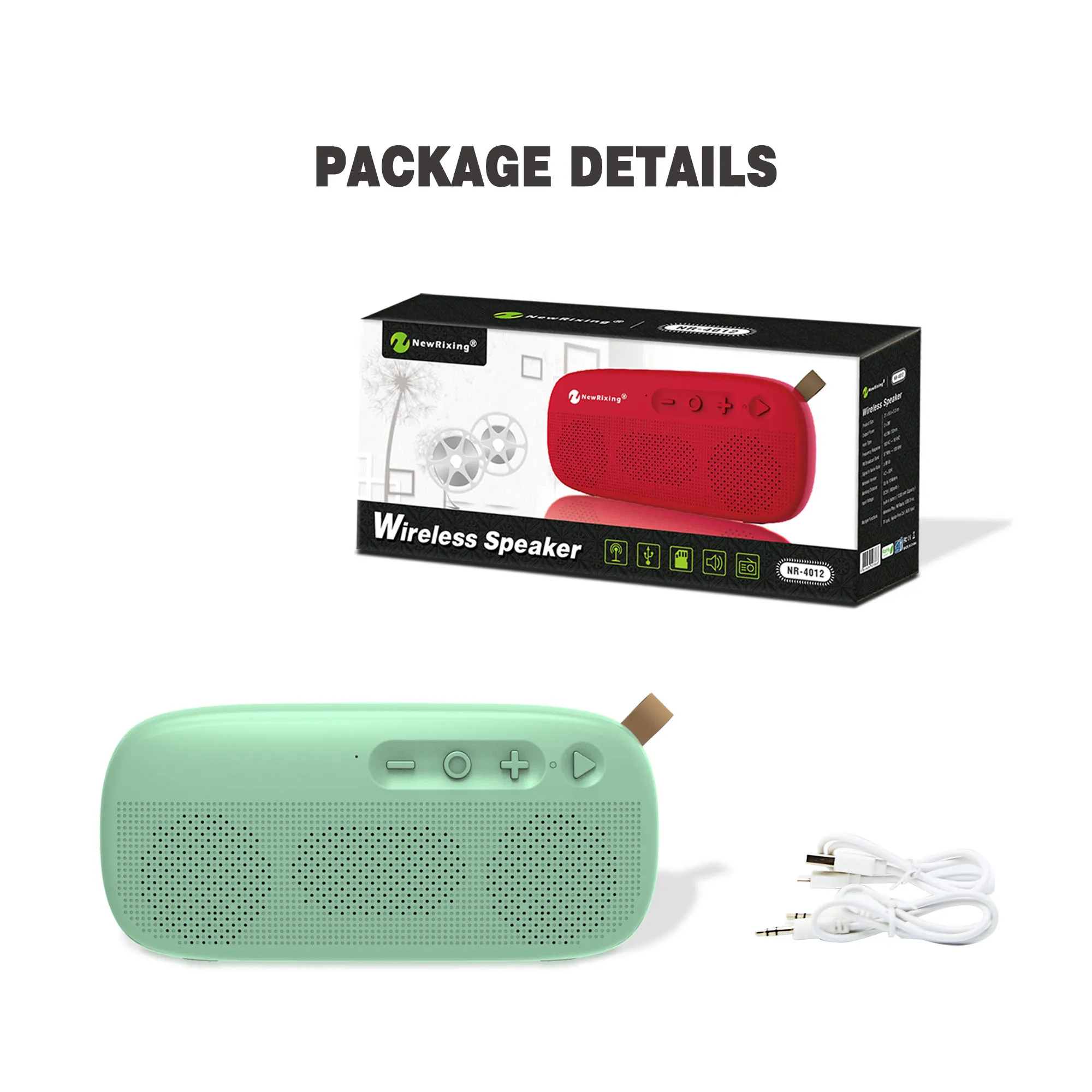 X3DIA waterproof IPX4 portable belt handle wireless Bluetooth speaker boombox Stereo Loudspeakers caixa de som