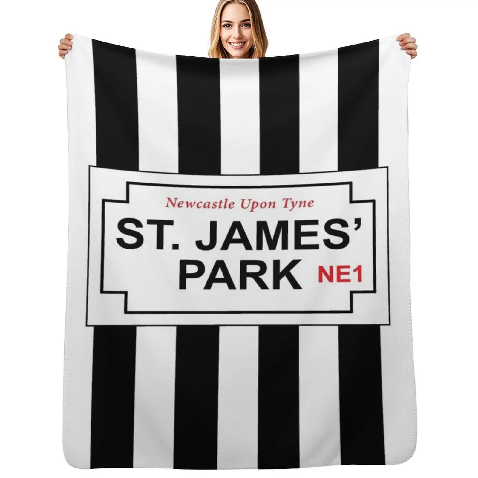 

St James Park Street Sign Throw Blanket Personalized Gift Flannel Beach Blankets For Sofas Blankets